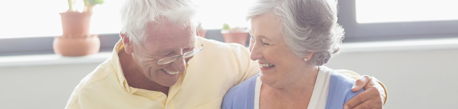 Senior couple smiling